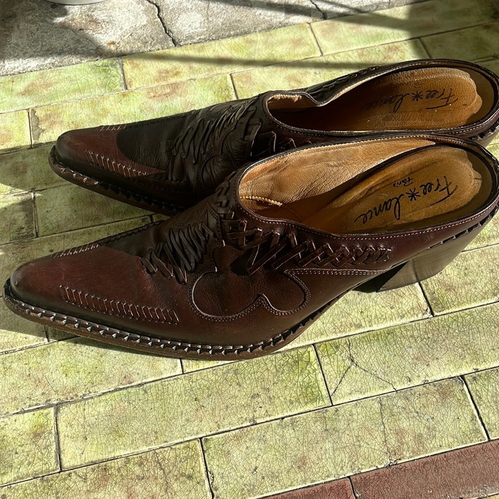 freelance cowboy boot style mules